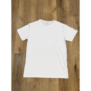 Spyder Mens White Performance Athletic T-Shirt Short Sleeve Crew Neck Size L